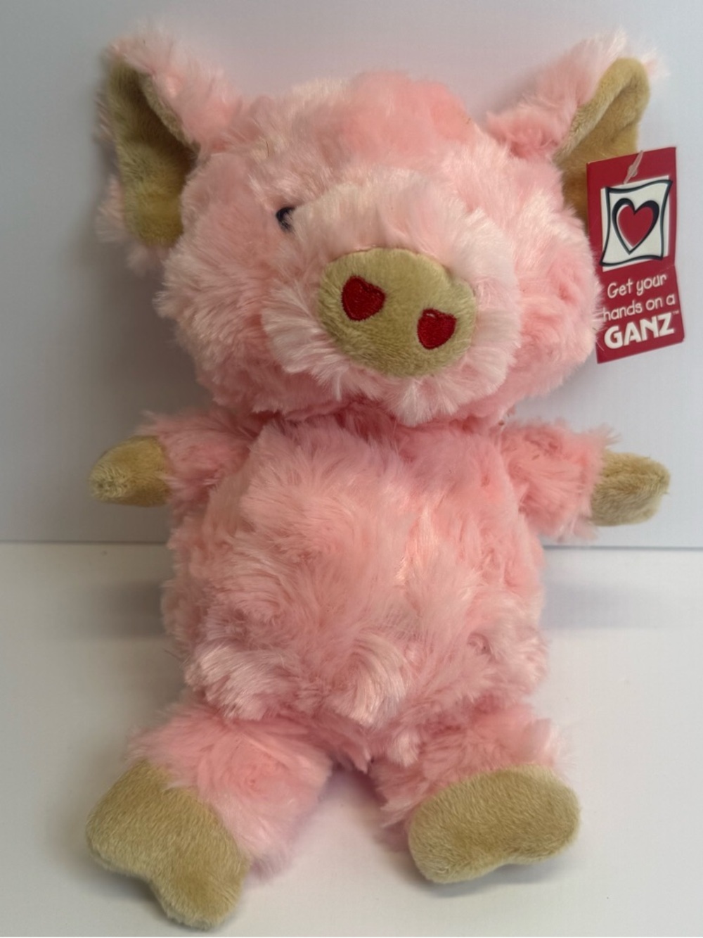 Ganz Dream Angel Pigsley - Pink Pig w/ White Angel Wings 9 Inch Plush NWT New